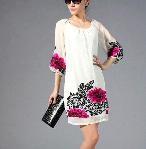 beige womens HOT Long Sleeve Formal Dress summer dress XL new