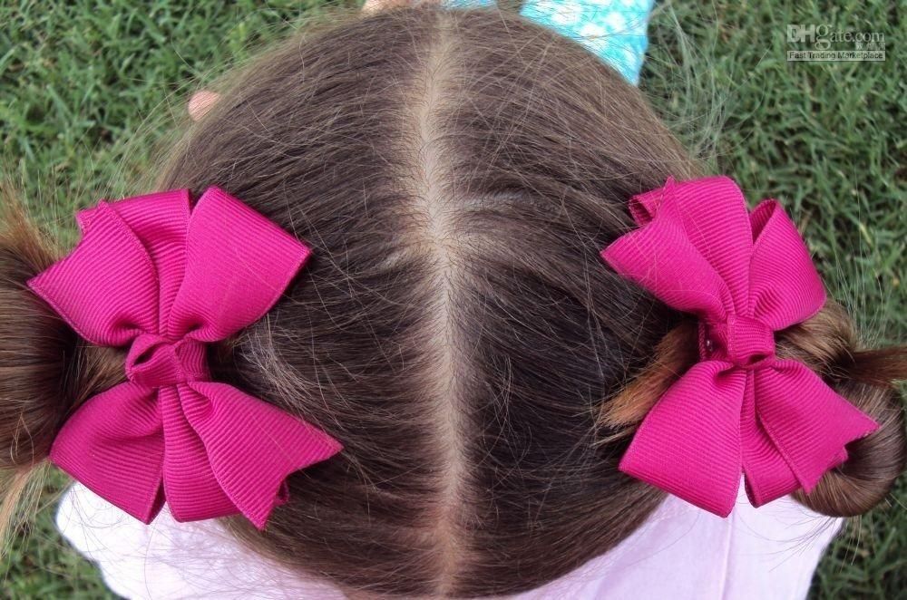 Wholesale Baby Girls Hair Bows Ribbon Hair Bow Hair Extensions 3.5