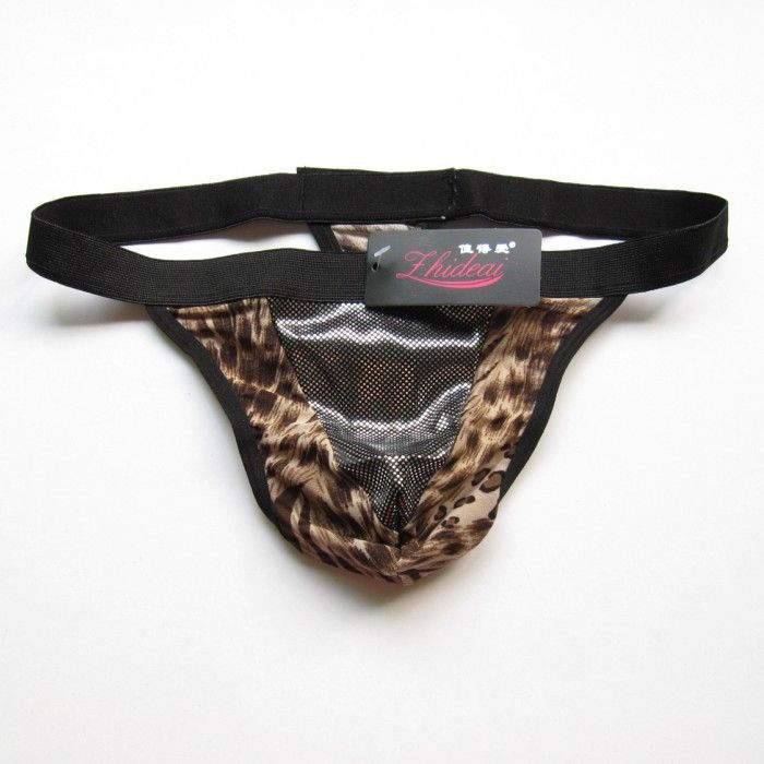 Brand New Leopard Sexy Underwear Men Tback Thongs Panties Briefs G