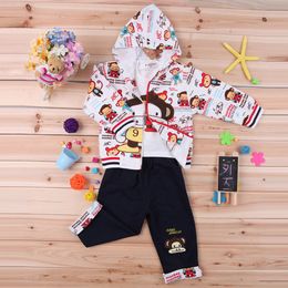 Cute Monkey pattern children clothing set,baby suit,boy&girl wear,tops
