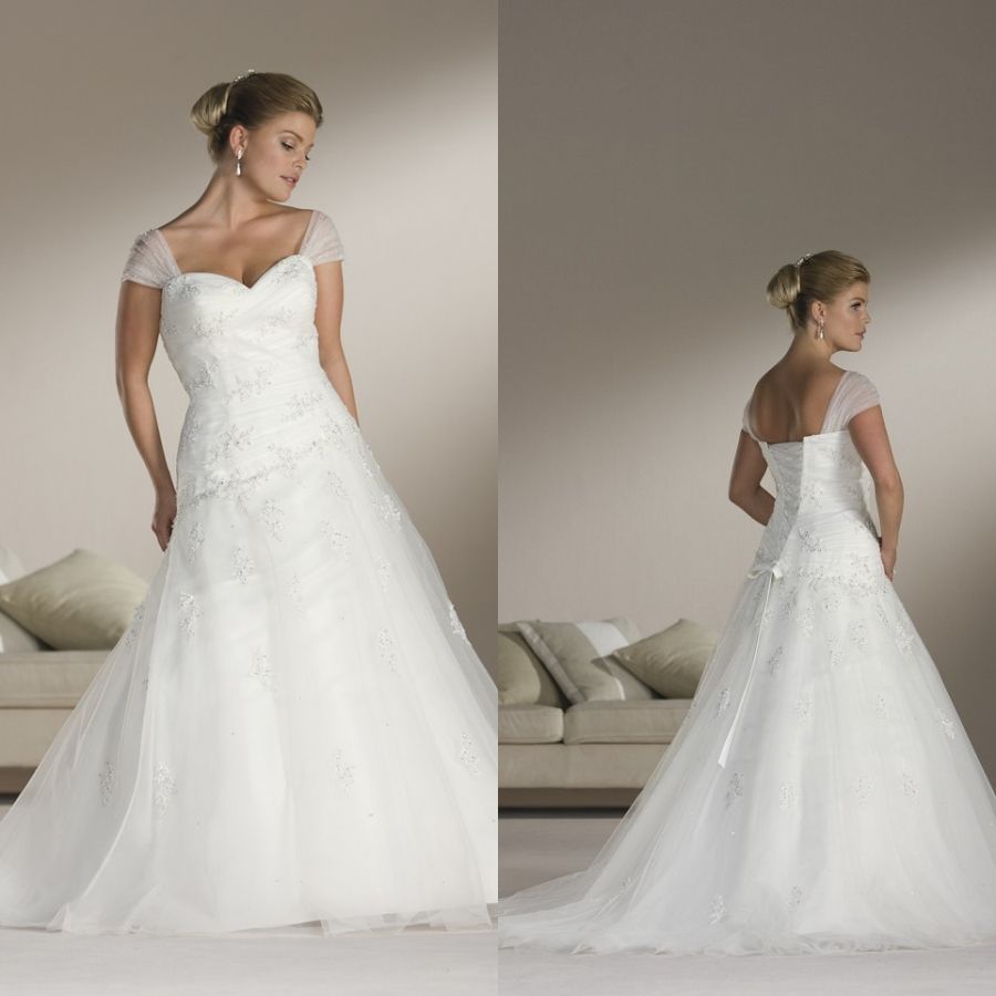 Plus Size Dresses with Cap Sleeves