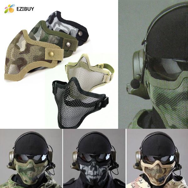 Cm01 Skull Mask Half Face Airsoft Protect Mask Cacique Soldier Halloween Masquerade Mask Dhl