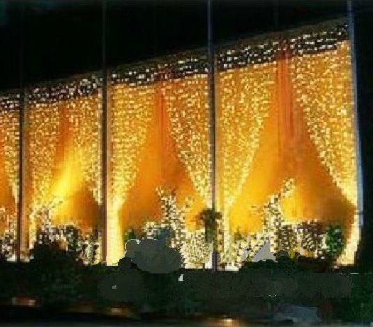 Curtains Ideas curtain lighting : Warm White Curtain Lights String Led Light String Hotel Decoration ...