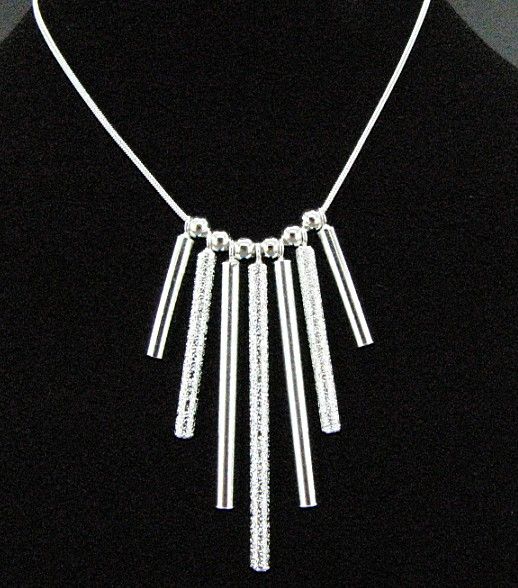 Free Shipping with tracking number Best Most Hot sell Women's Delicate Gift Jewelry 925 Silver 7 strips Necklace