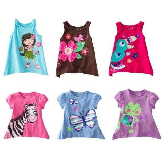 Colours of Children's Tshirts Tops Boys Girls Tshirts Shirts Tee