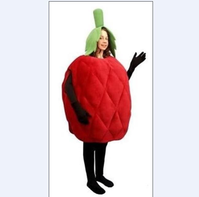 2012 New Raspberry Red Mascot Costume Super Cute Fancy Dress Nurse