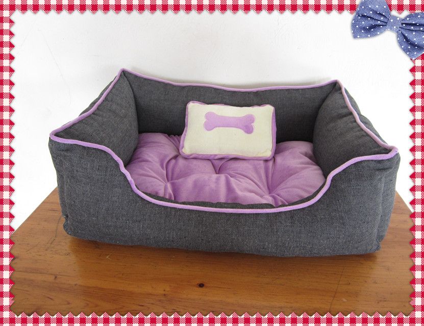 2017 Pet Bed Puppy Bed Cat Bed Pet House Purple Bone Small Pillow From