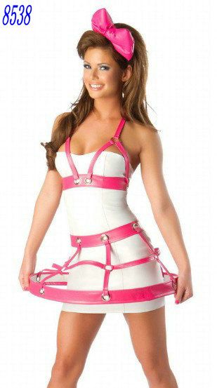 Sexy Slit Skirts ! 2014 Sexy Lingerie Dot Underwear Women Babydoll Night Wear Dress Pajamas For Women Underwear Stripper Clothes Lingerie Dress Fashionable