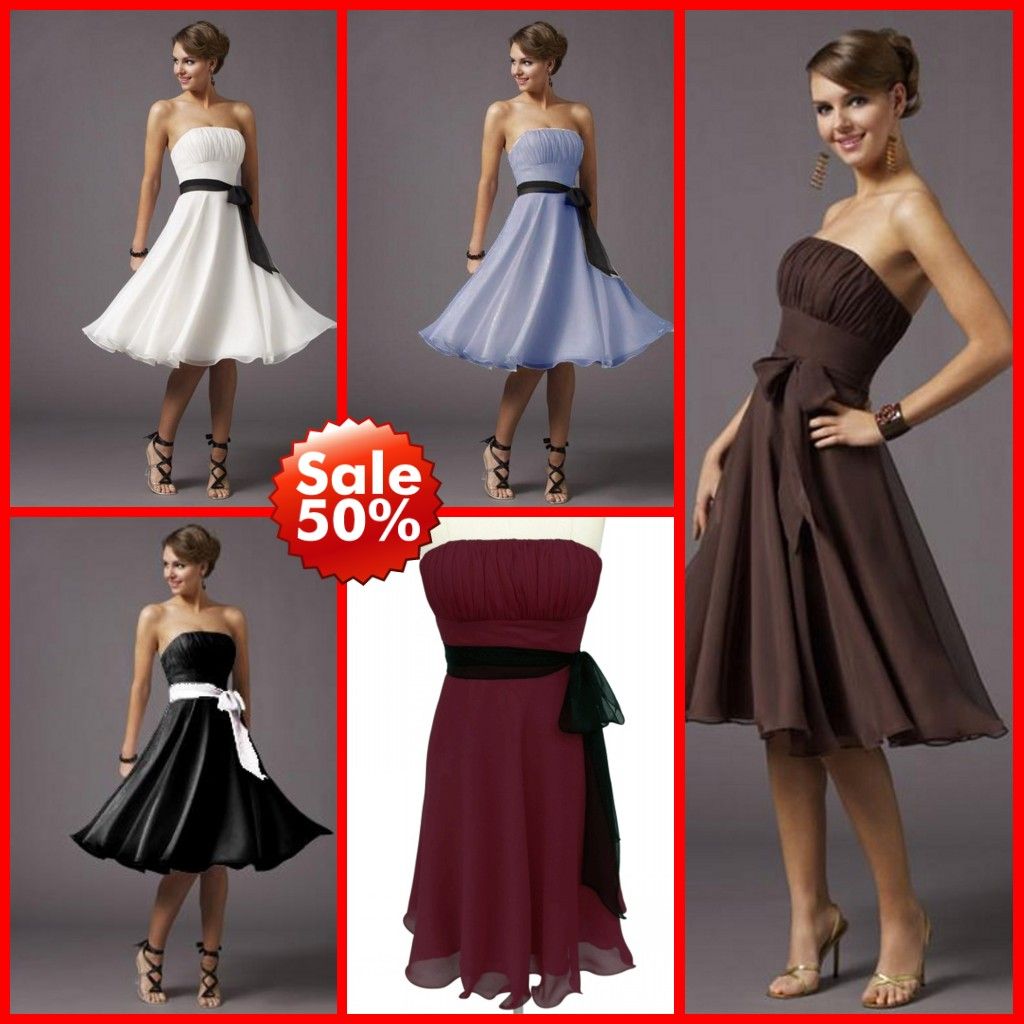 2012 Cheap Short Bridesmaid Dresses Pleated Bust Padded Bridesmaid