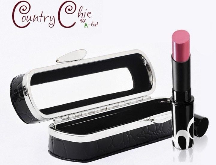 Luxurious Vintage Lipstick Holder Jewel Box Case Makeup Bag With Mirror