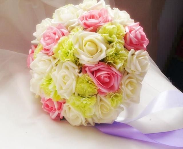 Hot Sale Popular Artificial Flowers Wedding Bouquet Throw Bouquet
