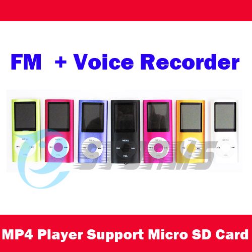 1.8'' Screen Mp3 Mp4 Player Support Micro Sd Card Max 8gb Fm+Voice