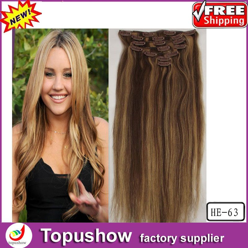 Human Hair Extensions Clip