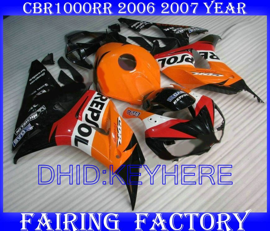 REPSOL Injection mold fairings for Honda CBR1000RR 2006 2007 CBR 1000 RR 06 07 CBR1000 fairing kit, Same as picture
REPSOL Injection mold fairings for Honda CBR1000RR 2006 2007 CBR 1000 RR 06 07 CBR1000 fairing kit, Same as picture