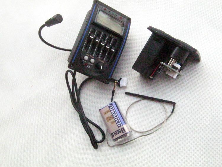 2017 5 Band Acoustic Guitar Equalizer Eq & Digital Lcd Tuner With