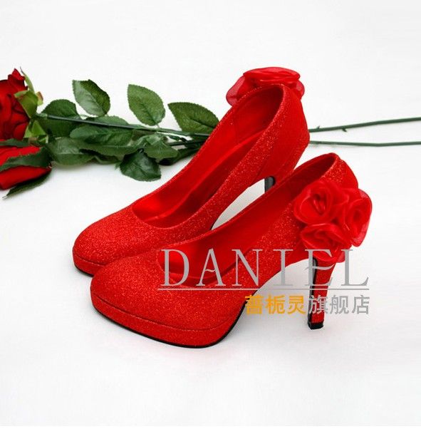 Bridal Shoe Women's Sexy High Heels Shoes Wedding Bridal Dress Shoes