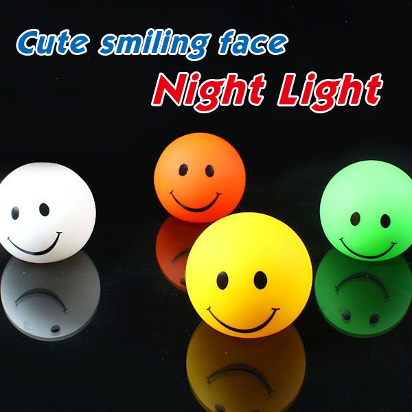 2017 Cute Light Of Night Smiley Led Night The Light Vinyl Automatic