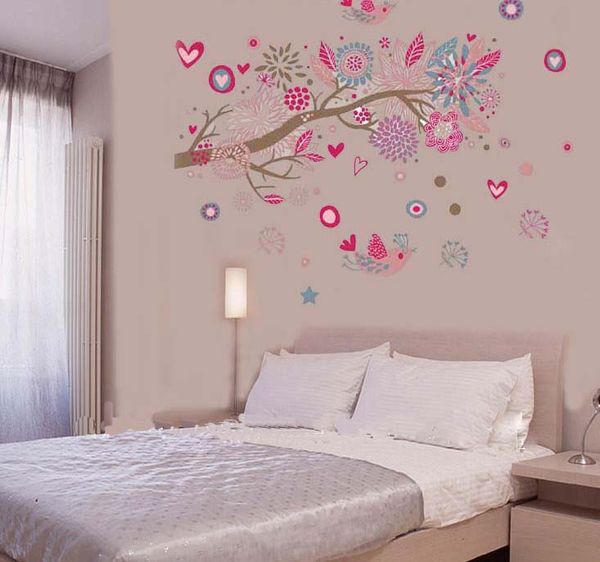 Bohemian albero di adesivi da muro, camera da letto,soggiorno ...