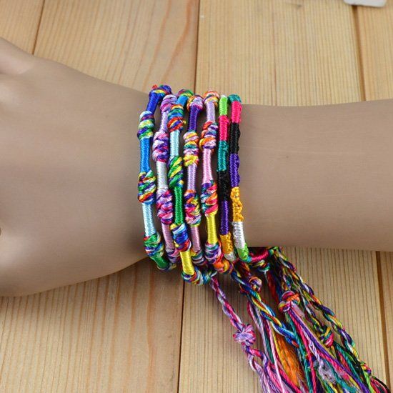 Weave Rope String Friendship Bracelets Handmade Charm/Strand Bracelet
