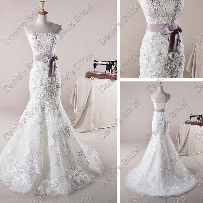 lace and pearl wedding dress