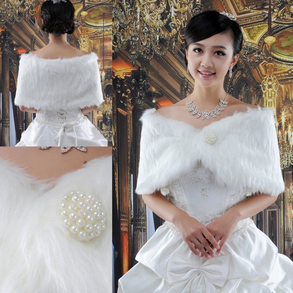 white bridal wrap
