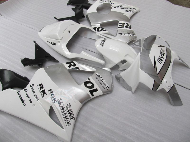 White silver Repsol Fairings kit for Honda CBR900RR 954 CBR CBR954RR CBR954 2002 2003 02 03 motorcycle fairing