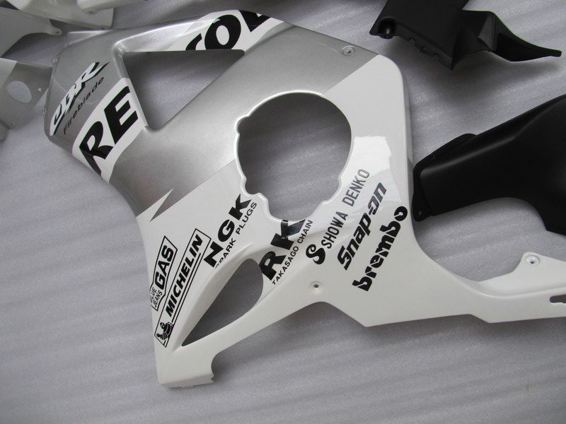 White silver Repsol Fairings kit for Honda CBR900RR 954 CBR CBR954RR CBR954 2002 2003 02 03 motorcycle fairing