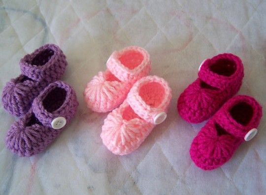 Crochet Baby Shoes Crochet Newborn Baby Slippers Toddler Shoes Floor ...