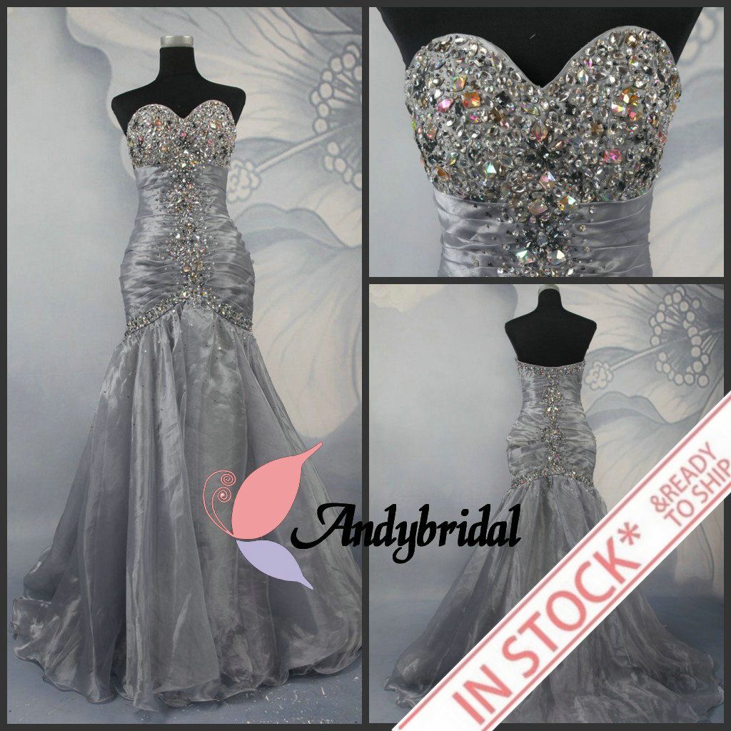 cheap silver gowns