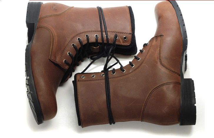 New European And American Fashion Men's Leather Boots Men's Army ...