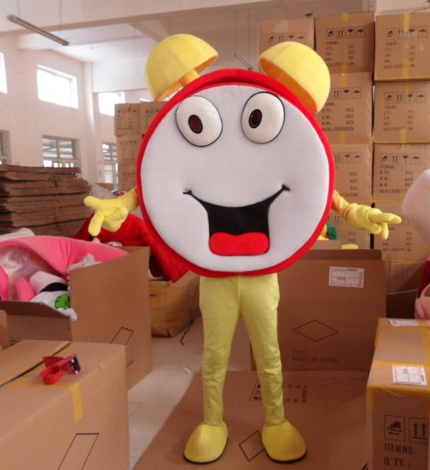 Alarm Clock Mascot Red Clock Costumes Halloween Mascot Fancy Dress