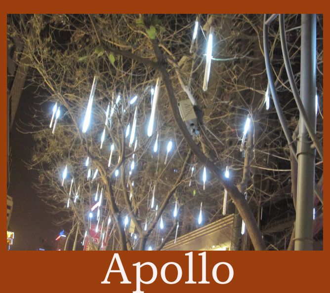 2018 80cm Led Meteor Shower Light Tube 48 Leds Xmas Landscape Colored