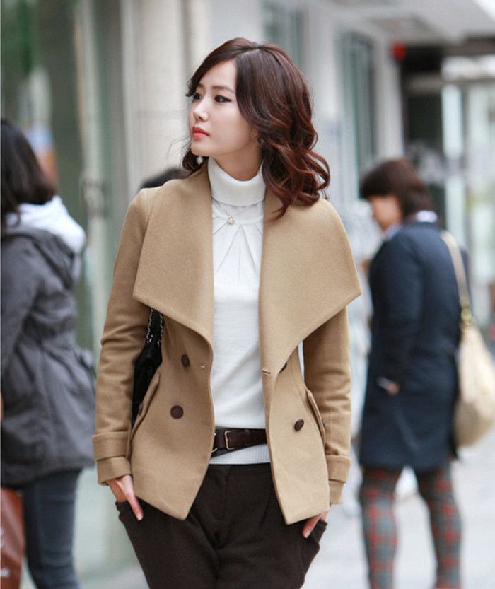 Womens Coats Clothing Golilla Fashion Wool Coats Plus Big Size Fitted