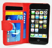 Wholesale 100pcs Deluxe Wallet Leather Credit Card Photo Frame Case Cover For Apple iPhone G