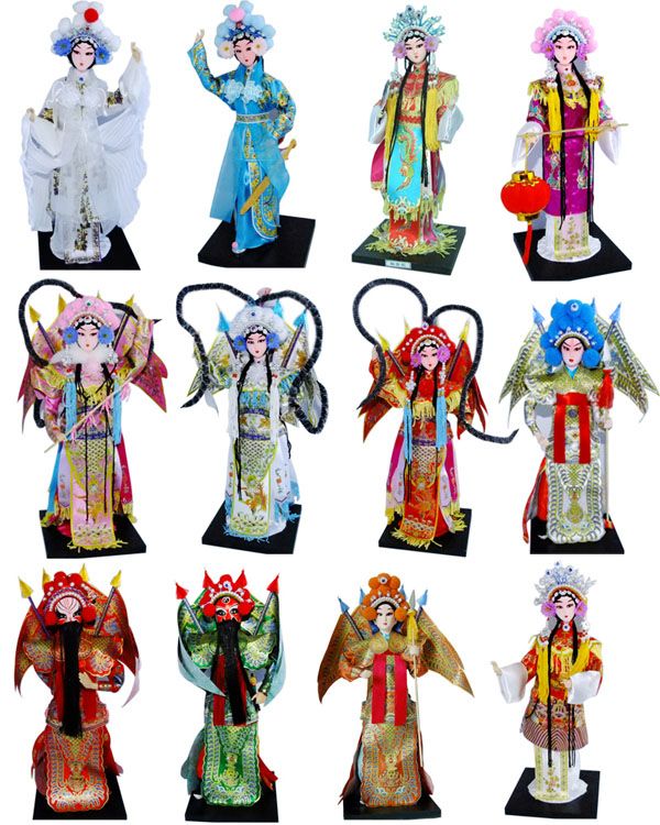 12 Inch 31cm Antique China Dolls,Beijing Opera Doll,A Quintessential