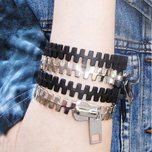 New Arrival vintage punk personality zipper bracelet Multicolor Stylish Women in stock xmas gifts 20pcs/lot