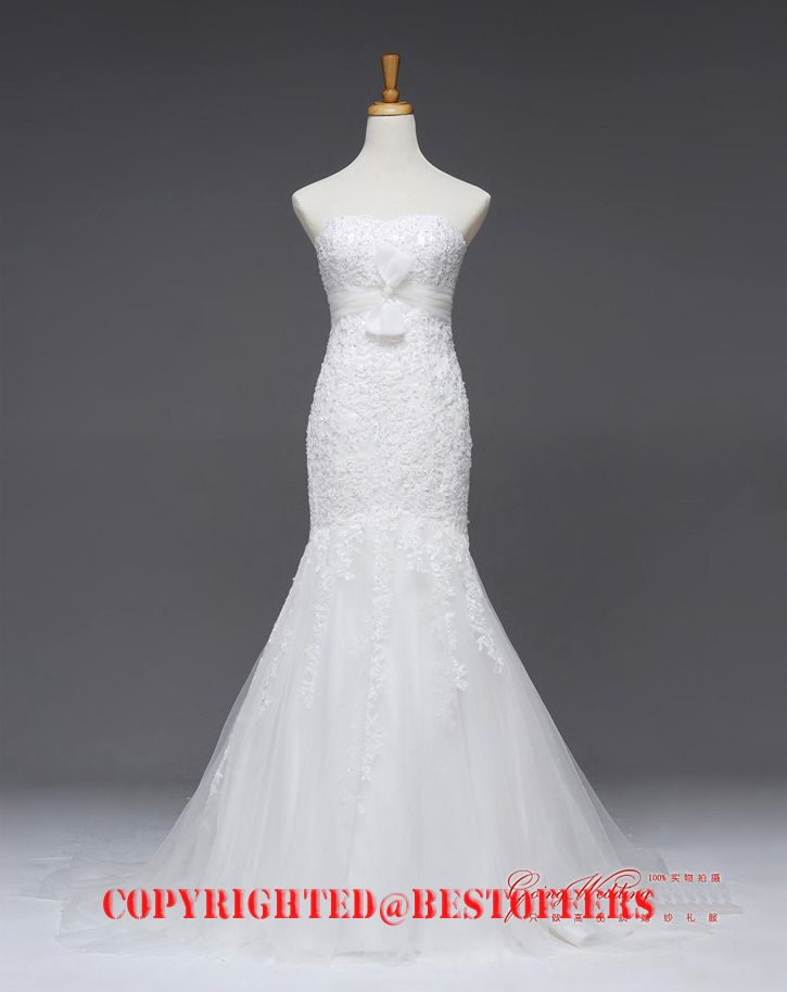 Wholesale - 2012 Mermaid lace Wedding dresses Gown with Cap Sleeves ...