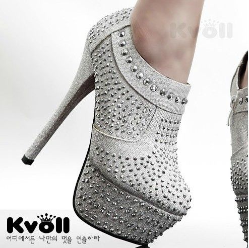 Wholesale - Gold lace high heels Fashion diamonds The princess ...