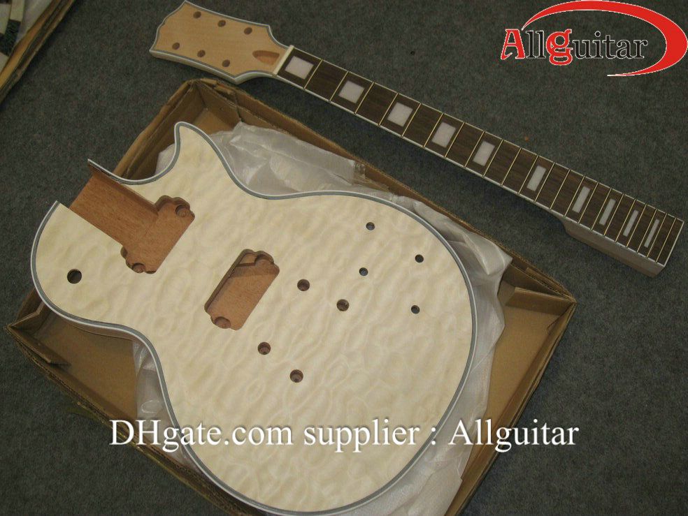 2017 Custom Shop Guitar Body Flame Maple Top Unfinished Electric Guitar