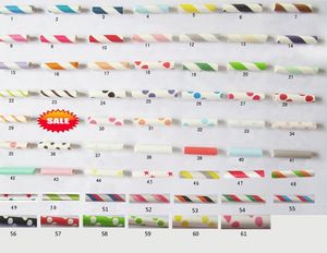 O envio gratuito de 61 cores eco colorido bebida canudos de papel tira beber canudos de papel 1000 pçs / lote