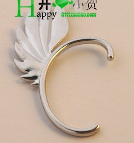 Newest fashion punk metal fairy ear hook elves wings ear cuff earrings no pierced women 24pcs/lot