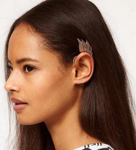 Newest fashion punk metal fairy ear hook elves wings ear cuff earrings no pierced women 24pcs/lot