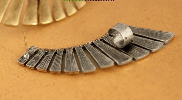 New! fashion vintage Texture fan shape clip stud earring Sector ear cuff women Brand New 24pcs