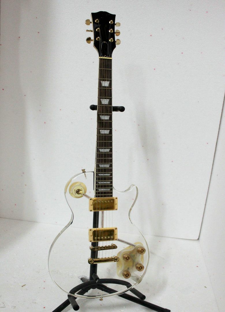 Top Sales White Glass Electric Guitar A222 Baritone Electric Guitar