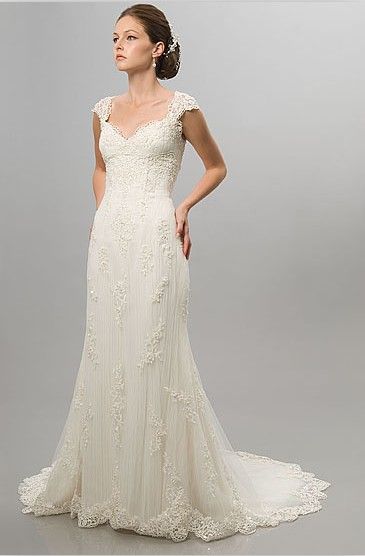 cap sleeved bridal gowns