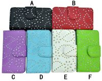 Wholesale 100pcs Deluxe Wallet Diamond Leather With Credit Card Holder Case Cover For iphone G