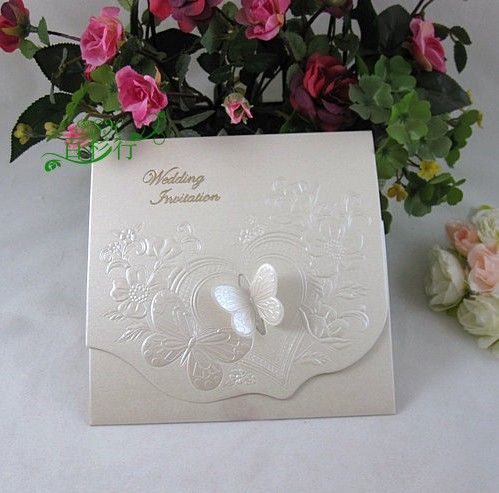 3d butterfly wedding invitations