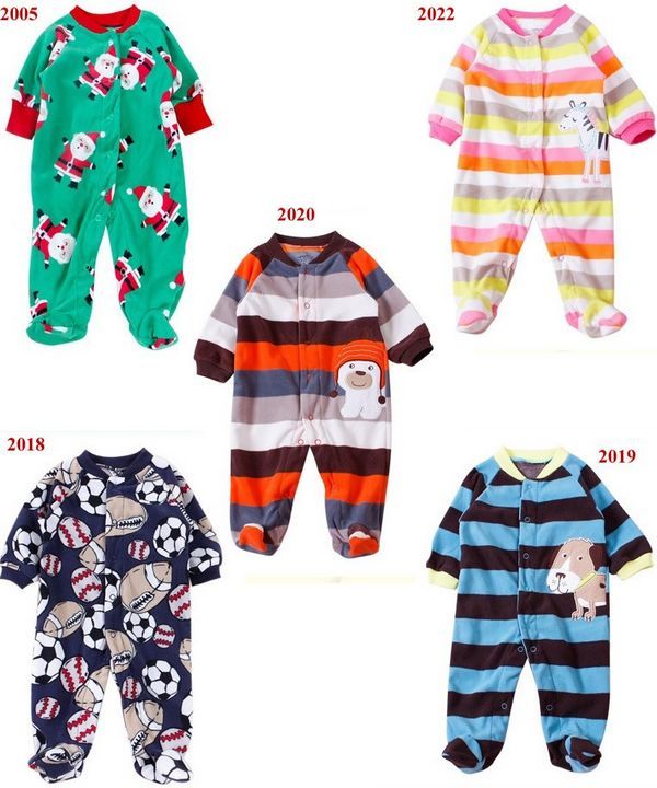 Ems Free Christmas Gift Romper Infant Fleece Romper With Deep Feet Sleepers Baby Rompers