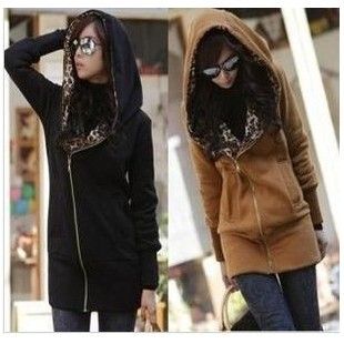 Jacket Korea Leopard Fleece Women's Hoodie Coat Sweatshirt Warm Outerwear Women's Thicken Coat Online with $16.76/Piece on Sweel88888's Store | DHgate.com