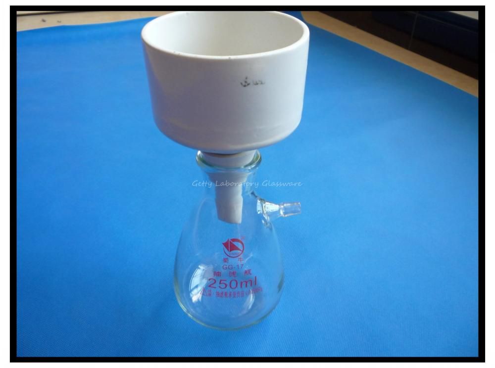 250ml Buchner Funnel Apparatus, Filting Funnel Kit Used for Vacuum Suction Filteration Buchner